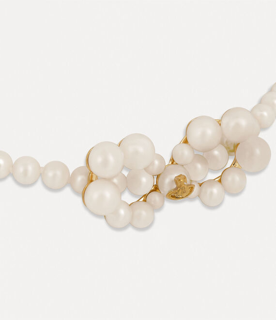 Vivienne Westwood Viviana Choker in GOLD/CREAMROSE Pearl